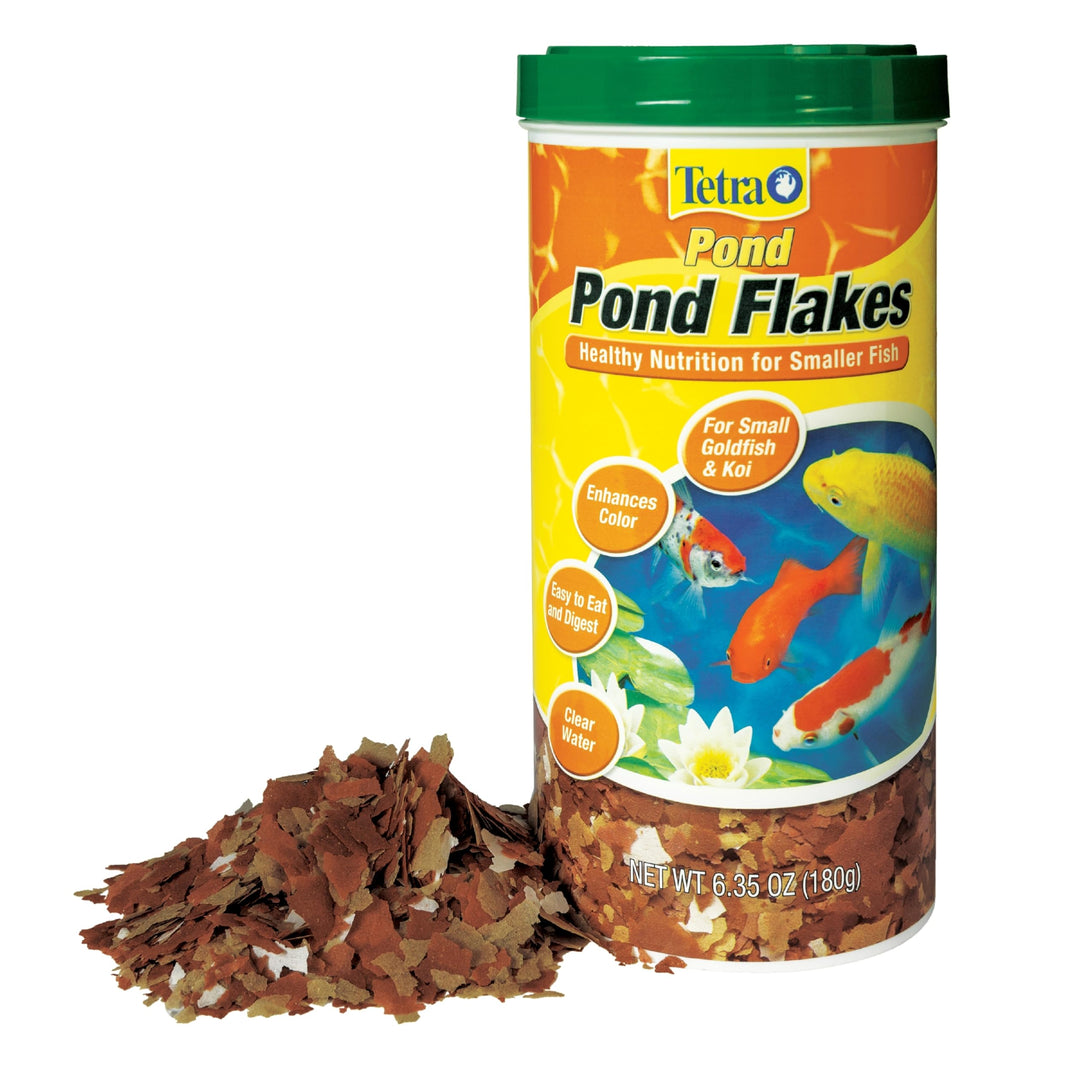 Pond Pond Flakes, Complete Nutrition for Smaller Pond Fish, Fish Food for Goldfish and Koi Fish, 6.35 Ounces