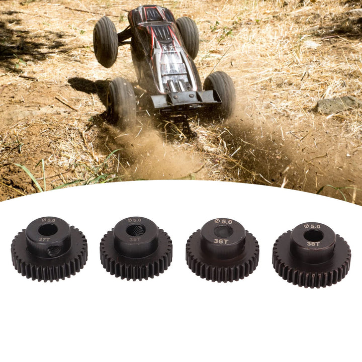 48Dp Motor Pinion Gear, 5.0Mm Molybdenum Alloy Steel Pinion Gear Set Include 35T 36T 37T 38T Motor Accessories for Rc Car Car Model Accessory