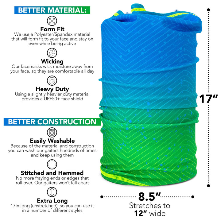 UPF 50+ Sun Protection Neck Gaiter for Fishing, Biking, Skiing: Elevate Your Outdoor Experience with SunShield Pro