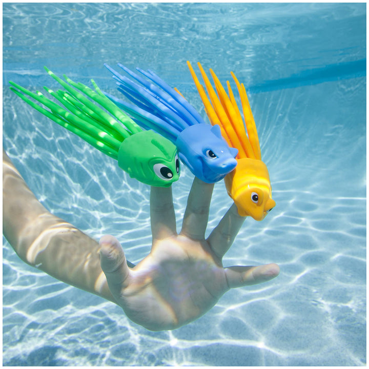 SquiDivers Kids Pool Diving Toys, 3 Pack, Bath Toys &amp; Pool Party Supplies for Kids Ages 5 and Up