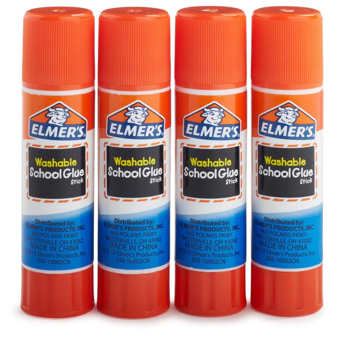 Elmer&#39;s All Purpose School Glue Sticks, Clear, Washable, 4 Pack, 0.24-ounce sticks