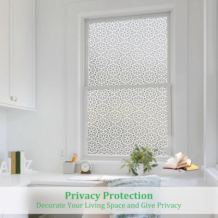 Privacy Window Film Static Cling: Frosted Glass Window 