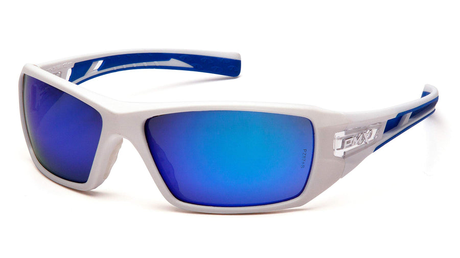 Pyramex Safety Velar Safety Glasses, White-Blue Frame/I