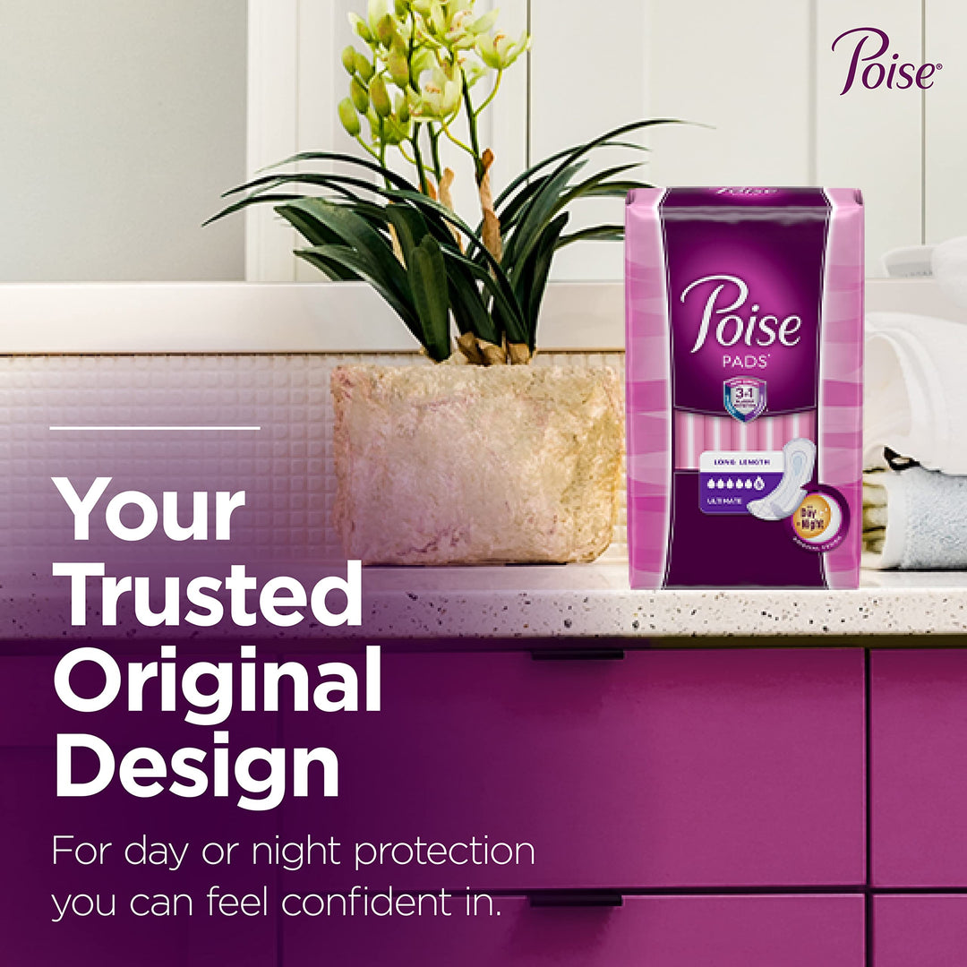 Poise Postpartum Incontinence Pads for Women, Ultimate 