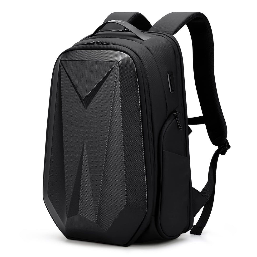 Travel Laptop Backpack for Men,Water Resistant Hard Shell Backpack 15.6 Inch with USB Charging Port,Business Computer Backpack for Work/College,Black