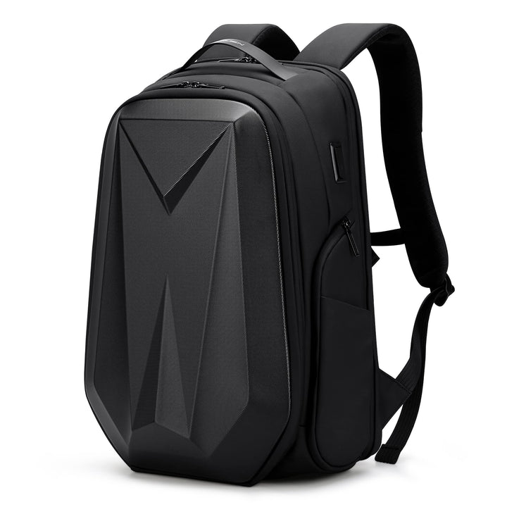 Travel Laptop Backpack for Men,Water Resistant Hard Shell Backpack 15.6 Inch with USB Charging Port,Business Computer Backpack for Work/College,Black