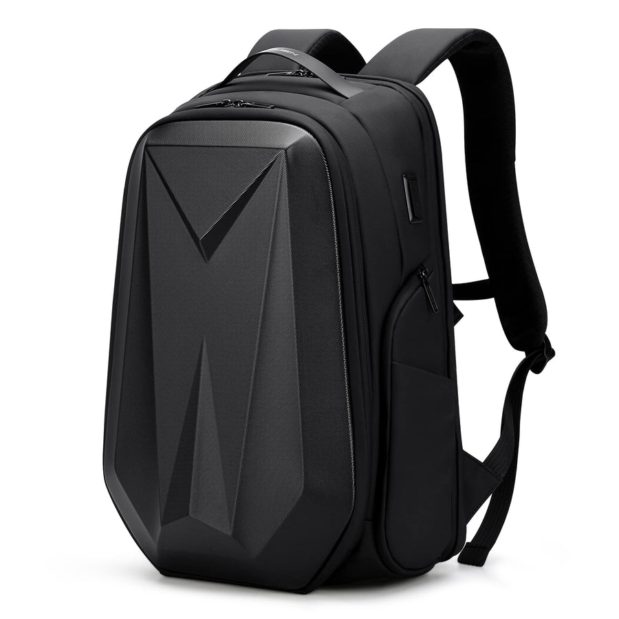 Travel Laptop Backpack for Men,Water Resistant Hard Shell Backpack 15.6 Inch with USB Charging Port,Business Computer Backpack for Work/College,Black