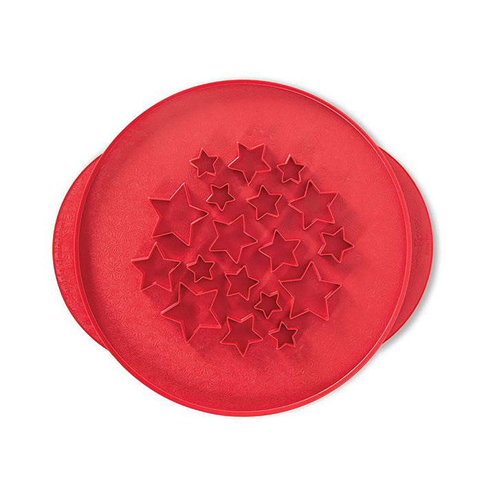 Stars and Cherries Pie Top Cutter, Red