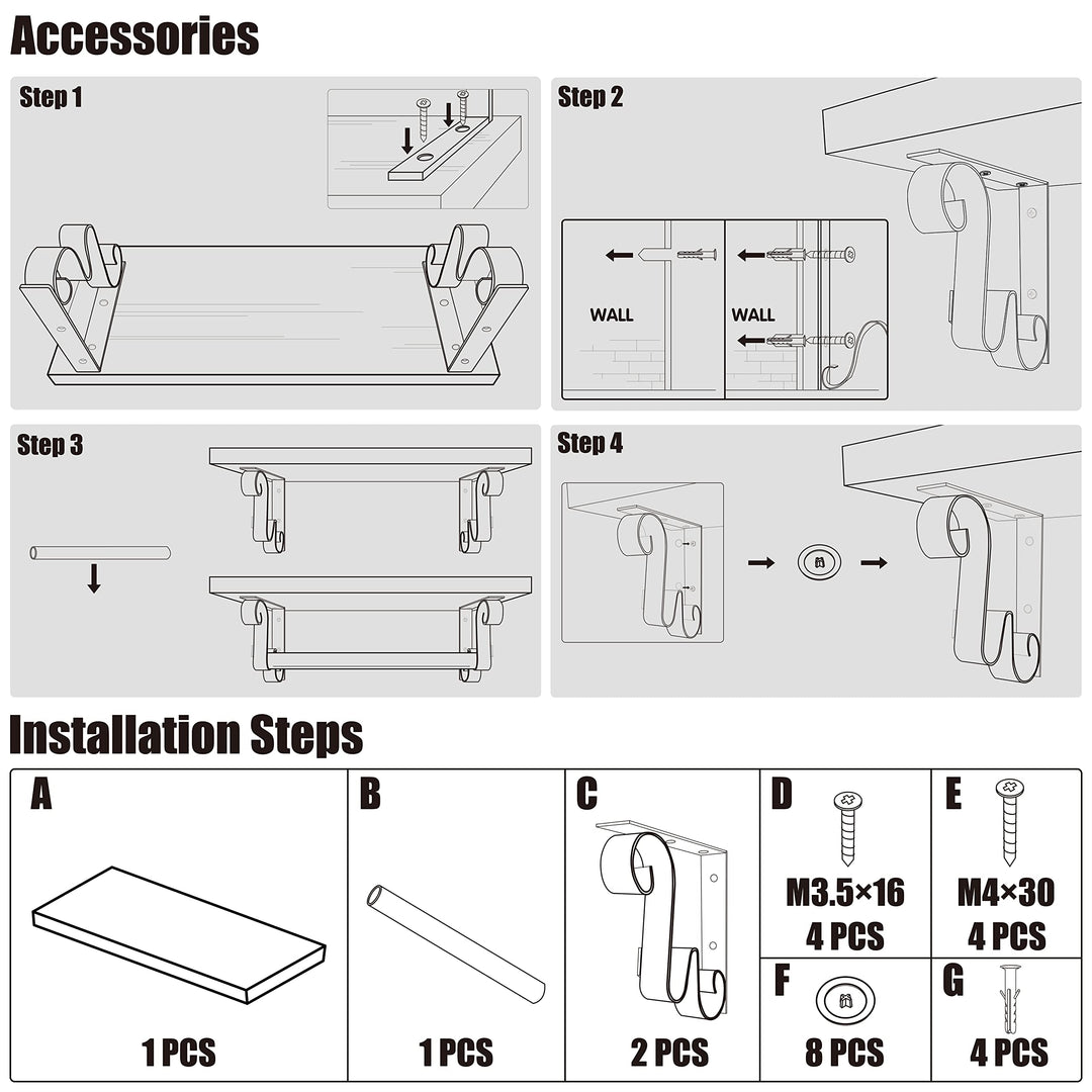 Lavievert Industrial Toilet Paper Holder, Double Roll Toilet Tissue Holder with Rustic Wood Shelf, Wall Mounted Pipe Toilet Paper Dispenser for Bathroom, Washroom, Kitchen - Brown