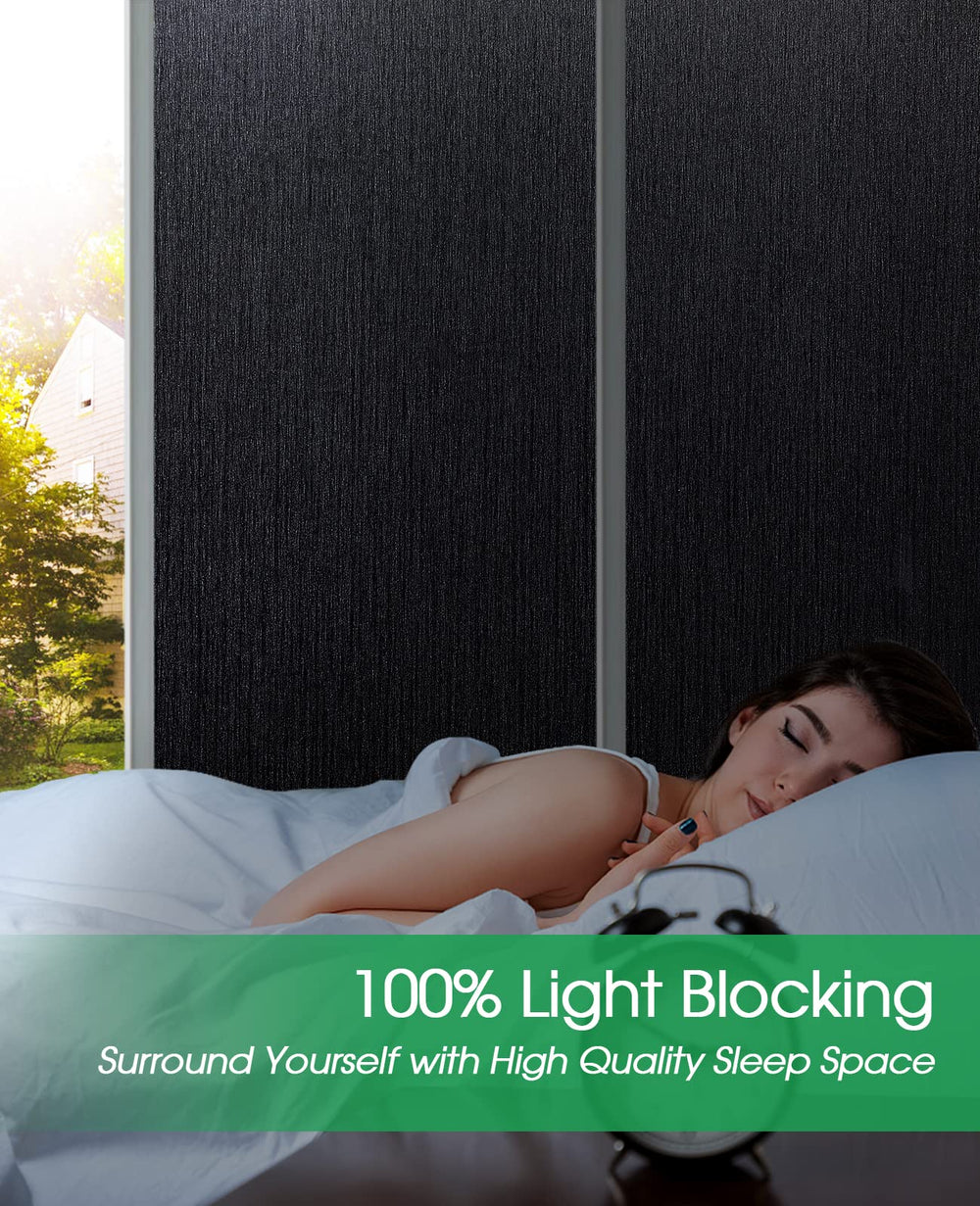 Coavas Blackout Window Film Light Blocking: 100% Black 