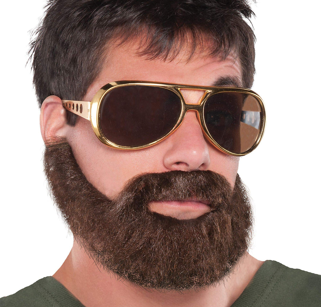 Hungover Synthetic Fiber Beard &amp; Moustache - Fits Most Adults, 1 Piece, Ideal for Fun Occasions &amp; Performances