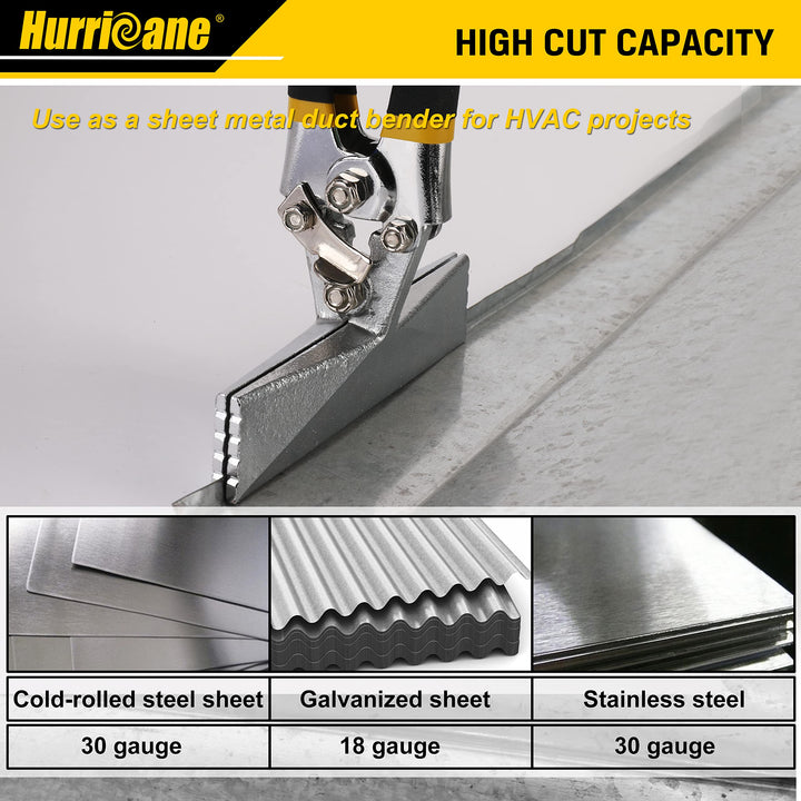 HURRICANE Sheet Metal Hand Seamer, 6 Inch Straight Jaw 