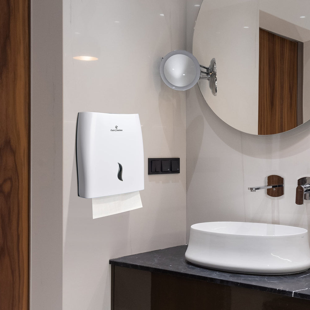 Touchless White Paper Towel Dispenser by Oasis Creation