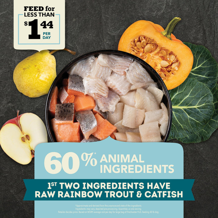 Grain Free Dry Dog Food, Freshwater Fish Dog Food Recipe, 25lb