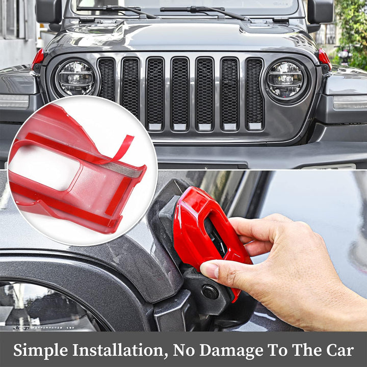 Hoolcar Hood Latch Lock Catch Brackets Cover for 2018-2
