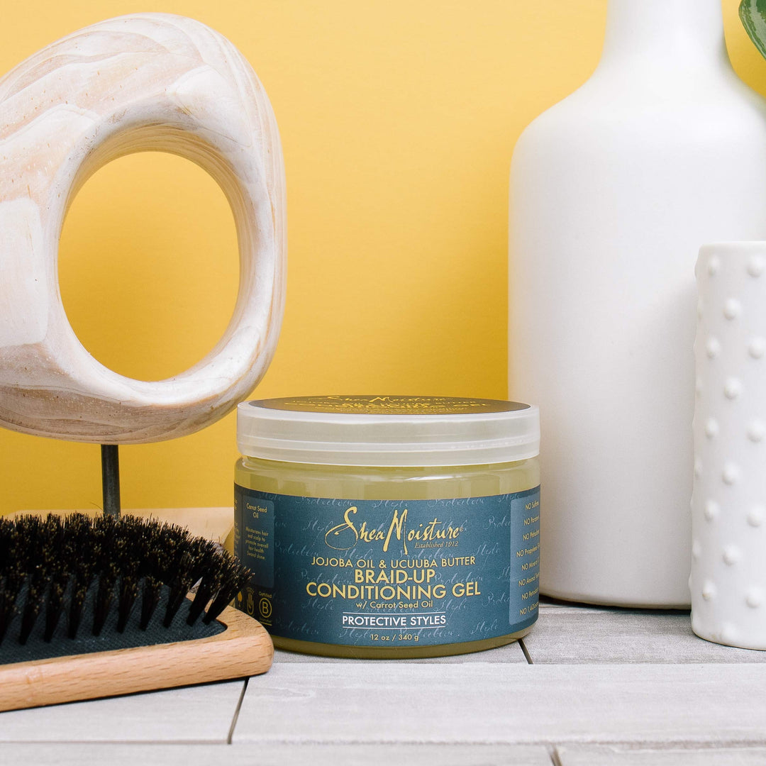 Shea Moisture Jojoba Oil &amp; Ucuuba Butter Braid Condition Gel With Carrot Seed Oil, 12 Ounces