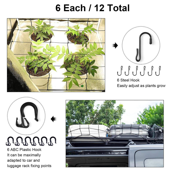 Grow Tents Net - Scrog Net - Fits 3x3 4x4 4x2 Grow Tents - 36 Growing Spaces for Plants Vegetables Garden (1 PCS)