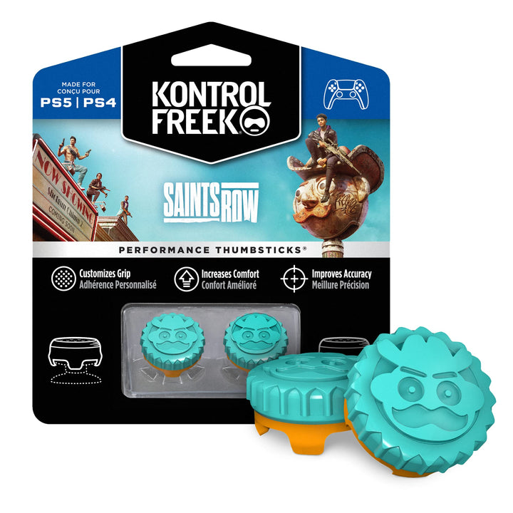 Saints Row Performance Thumbsticks for Playstation 5 (PS5) and Playstation 4 (PS4) | 2 Mid-Rise, Hybrid