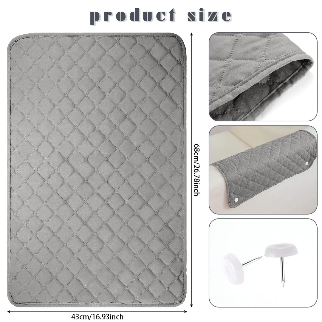 3 Pieces Recliner Headrest Protector Headrest Cover for Recliner Chair Sofa Headrest Covers Couch Headrest Protector Recliner Chair Head Protector Cover for Sofa Furniture Protectors (light gray)