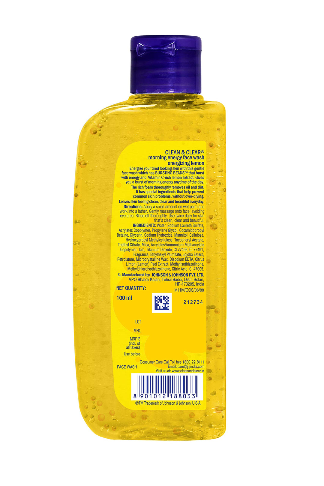 Clean &amp; Clear Morning Energy Lemon Face Wash, 100ml
