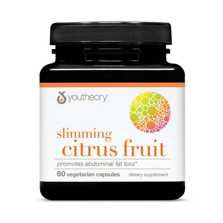 Youtheory Slimming Citrus Fruit - Vegan Health Supplement with Chromium - Supports Overall Wellness* - Dairy, Soy & Gluten Free - 60 Vegetarian Capsules