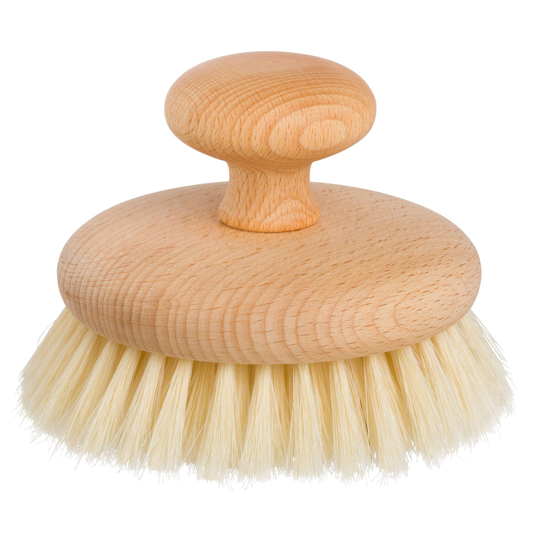 Oiled Beechwood Knob with Pig Bristle : Bürstenhaus Natural Pig Bristle Massage Brush with Oiled Beechwood Knob, 3-7/8-Inches