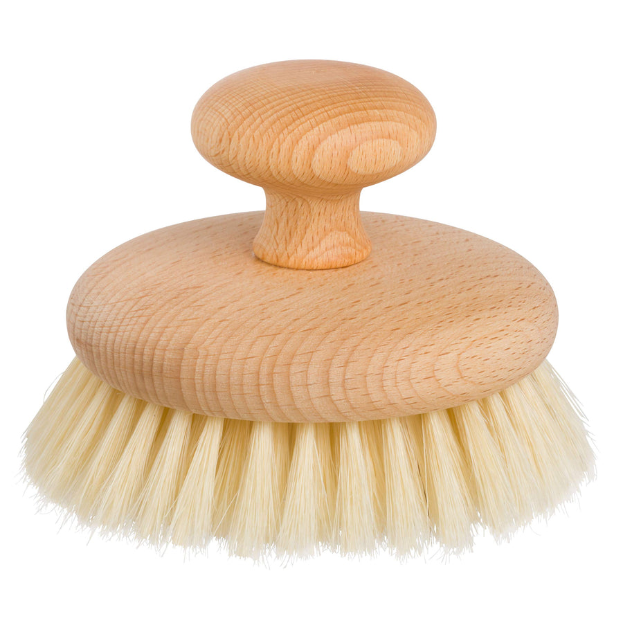 Oiled Beechwood Knob with Pig Bristle : Bürstenhaus Natural Pig Bristle Massage Brush with Oiled Beechwood Knob, 3-7/8-Inches