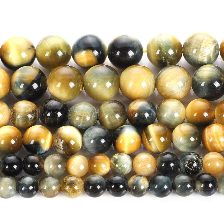 45pcs 8mm Top AAA Natural Stone Beads,Tiger Eye Crystal Gemstone(Brown Beads Tiger Eye) /Smooth Round Loose Beads for Jewelry Making(Bracelet,Necklace, Earrings)-Enjoy DIY Fun