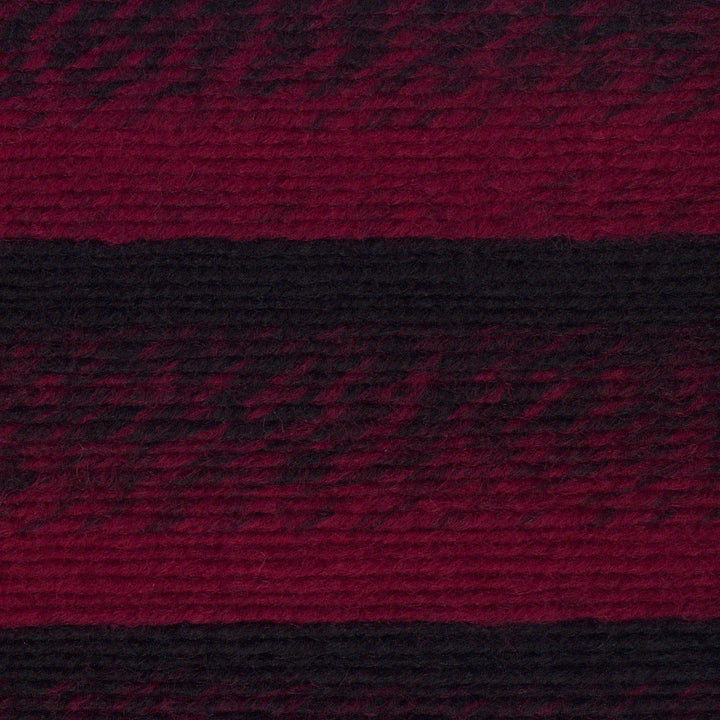 (1 Skein) Scarfie Bulky Yarn, Cranberry/Black