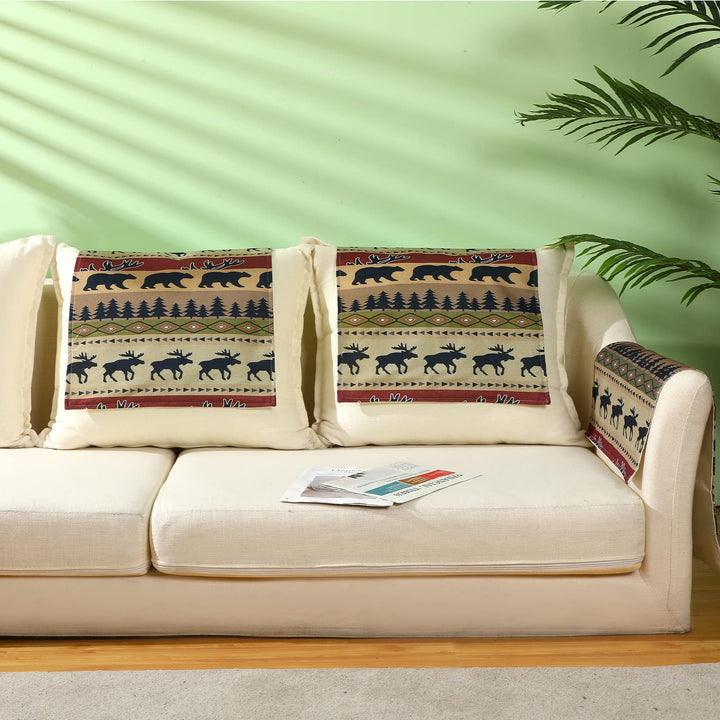 Headrest Cover for Recliner Chair Recliner Headrest Protector Animal Style Sofa Headrest Covers Couch Headrest Protector Recliner Chair Head Protector Cover for Sofa Furniture Protectors (3 Pieces)