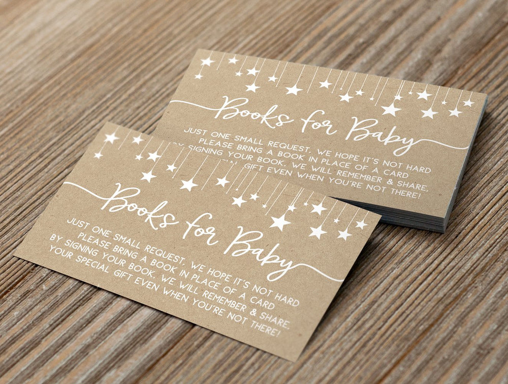 Bring a Book Insert Cards for Baby Shower | Set of 25 | Books for Baby Insert Card | Baby Shower Games, Activities, and Ideas