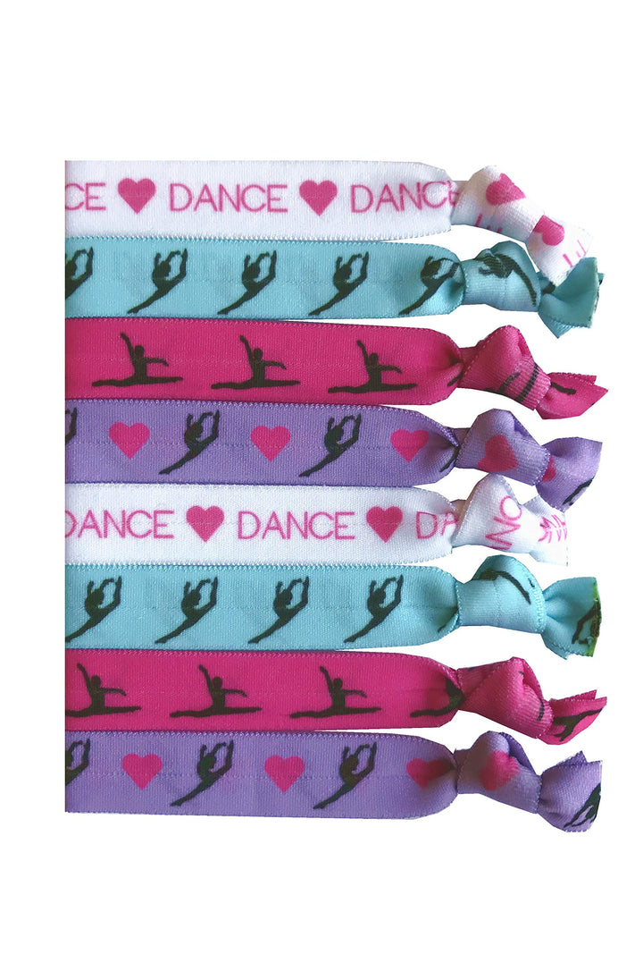 8 Piece Dance Hair Elastic Set - Accessories for Dancers, Women, Girls, Dance Teachers, Dance Classes - MADE in the USA