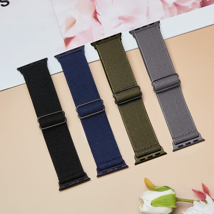 Stretchy Nylon Solo Loop Bands Compatible with Apple Wa