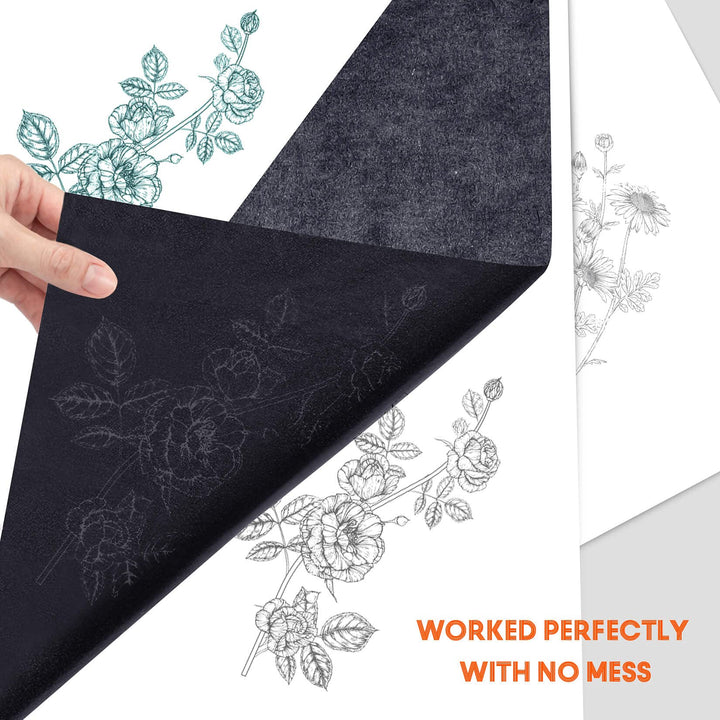 Transfer Paper Tracing Paper for Drawing Trace Paper - PSLER Translucent Tracing Paper on Artist Lettering Sketch Drawing for Pencil Ink Markers (Black &Transparent)