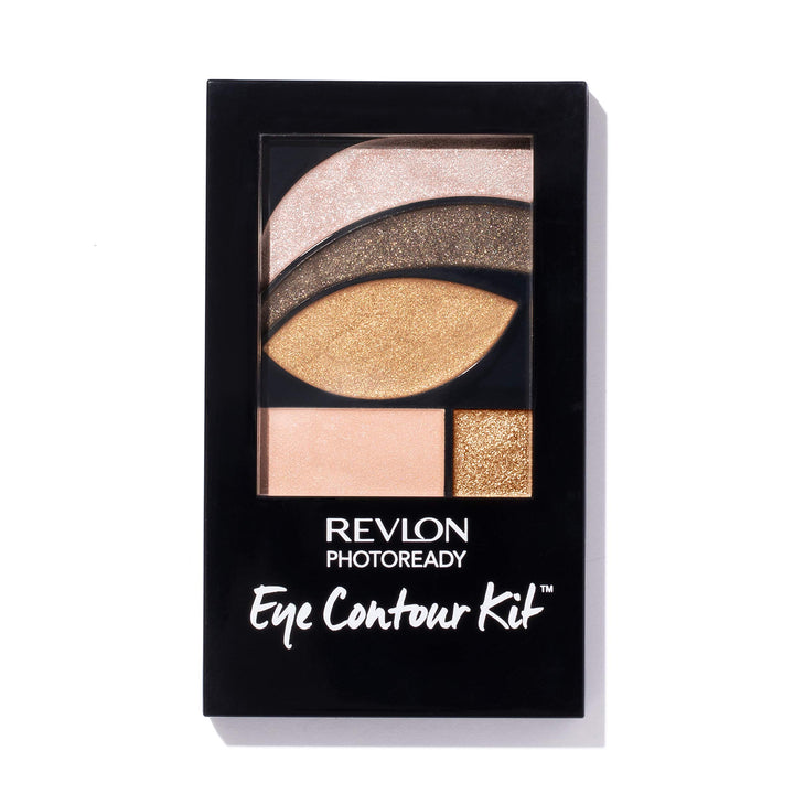 Revlon PhotoReady Eye Contour Kit, Eyeshadow Palette with 5 Wet/Dry Shades &amp; Double-Ended Brush Applicator, Rustic (523), 0.1oz