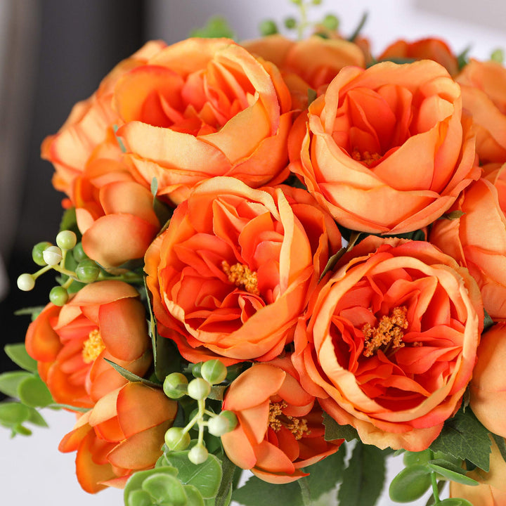 Nubry Artificial Flowers 2 Bunches Fake Peony Silk Flow