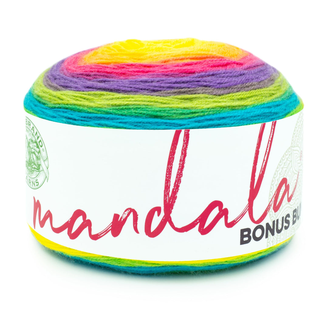 Mandala Bonus Bundle Yarn, Yarn for Knitting, Crocheting, and Crafting, 1 Cake, Gnome