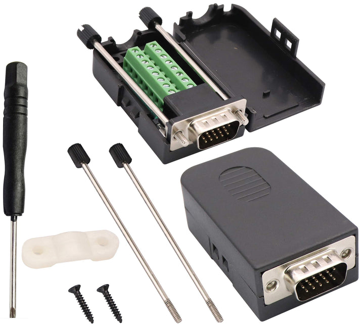 AAOTOKK VGA Screw Terminal Block Adapter D-SUB 15 Pin 3