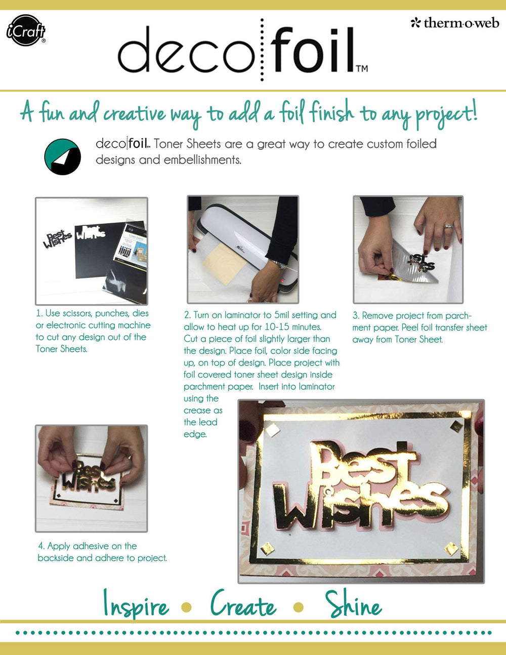 3377 Deco Foil Toner Sheets, 8.5 Inches x 11 Inches, Black