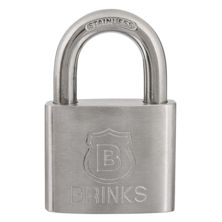 - 50mm Commercial Solid Stainless Steel Keyed Padlock - Stainless Steel Body with Stainless Steel Shackle