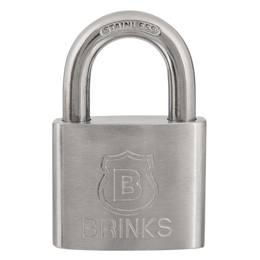 - 50mm Commercial Solid Stainless Steel Keyed Padlock - Stainless Steel Body with Stainless Steel Shackle