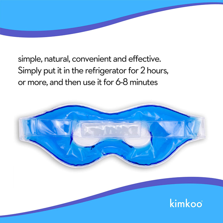 Kimkoo Gel Eye Mask Cold Pads&amp;Cool Compress for Puffy Eyes and Dry Eye,Cooling Eye Ice Masks Gel Blue*1