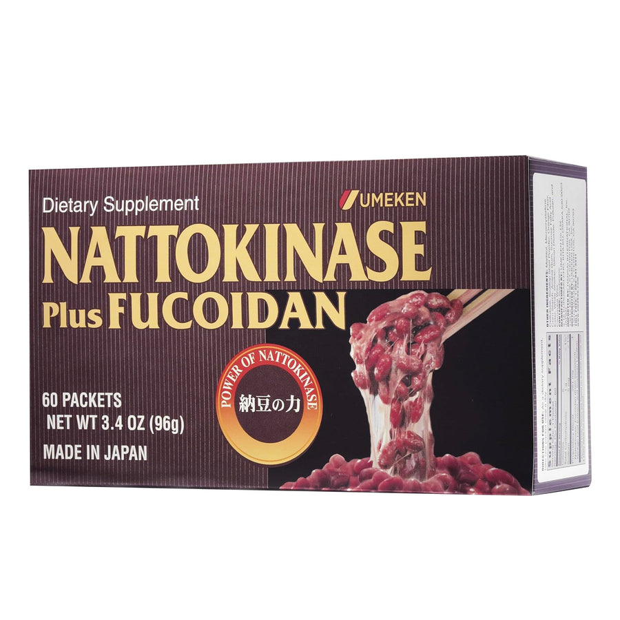 Nattokinase Plus Fucoidan for Circulatory Support, 2500FU Natto, Blood Circulation Supplements, Odor Free & Easy to Take Nattokinase Supplement, Okinawan Fucoidan, 2 Month Supply, 60 Count, Pack of 1