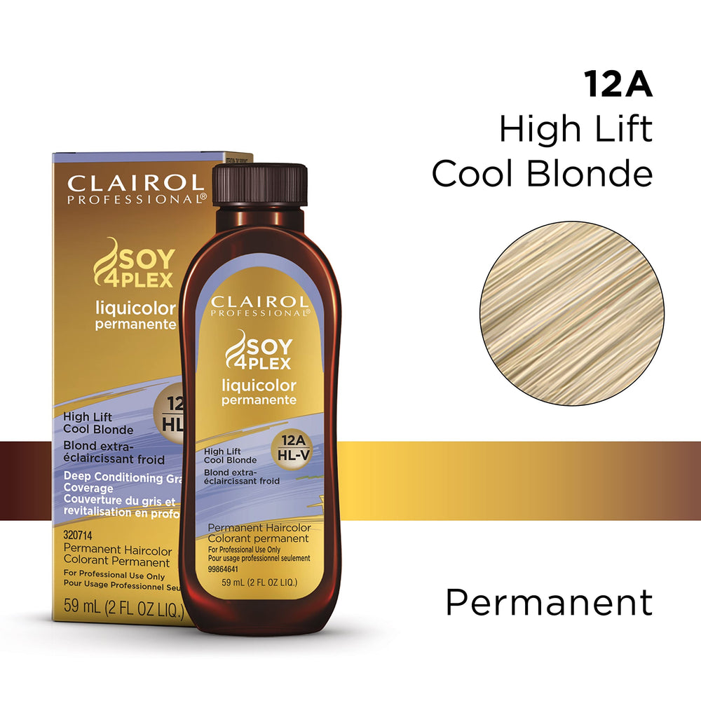 Permanent Liquicolor for Hair, 12a High Lift Cool Blonde, 2 oz.