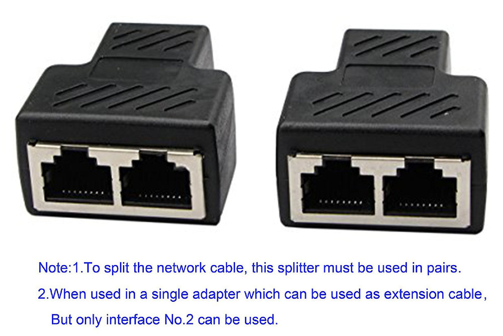 RJ45 Network Splitter Adapter - CGTime 1 RJ45 Female to