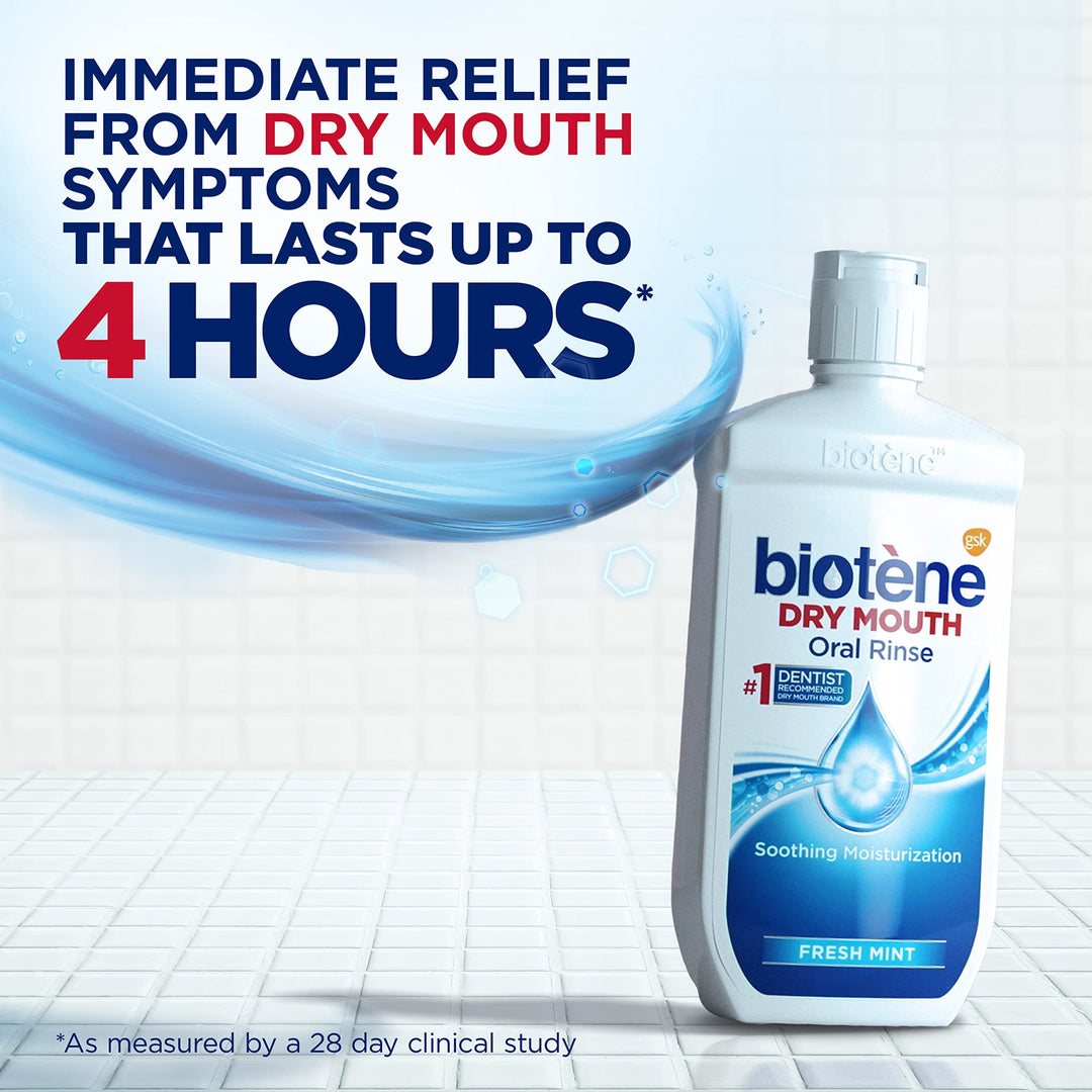 Biotene Oral Rinse for Dry Mouth Symptoms-33.8 oz