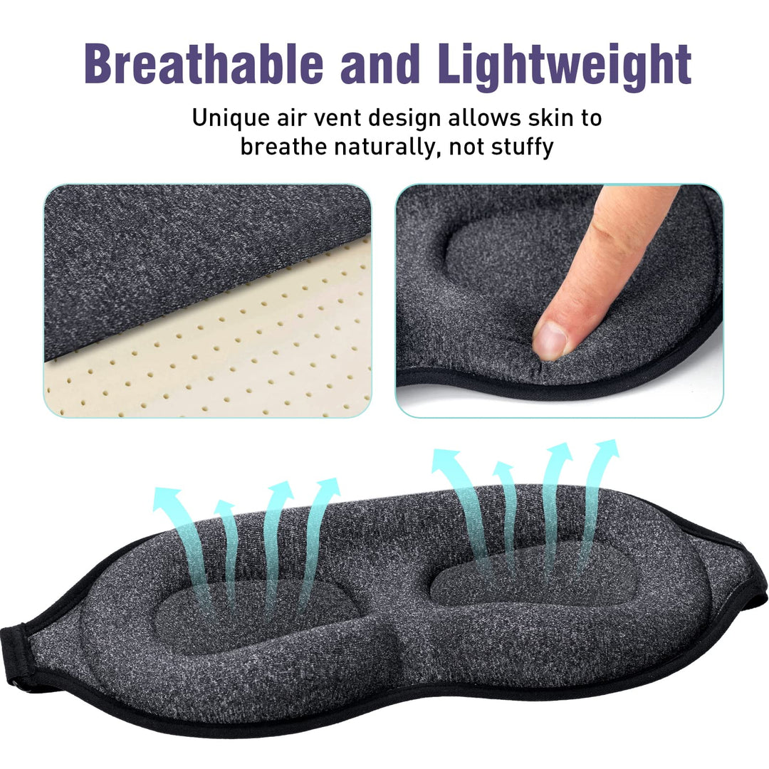 Sleep Mask for Side Sleeper, Block Out Light Completely