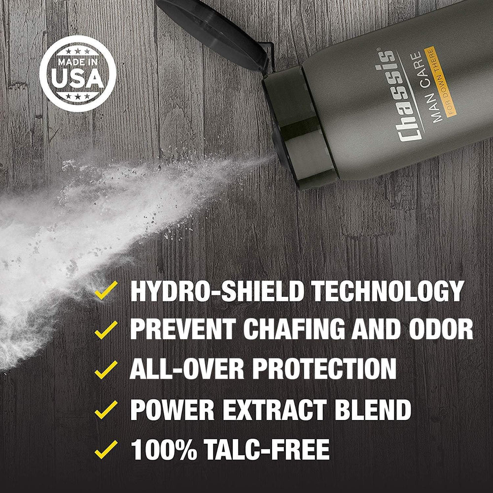 Premium Body Powder for Men, Anti-Chafing Deodorant Powder, Friction Defense for Balls, Groin, Private Parts and Butt, Natural Ingredients, Talcum Powder Alternative, Original Fresh Scent