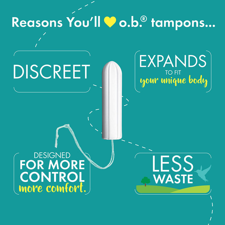 o.b. Pro Comfort Applicator Free Digital Tampons, Regul
