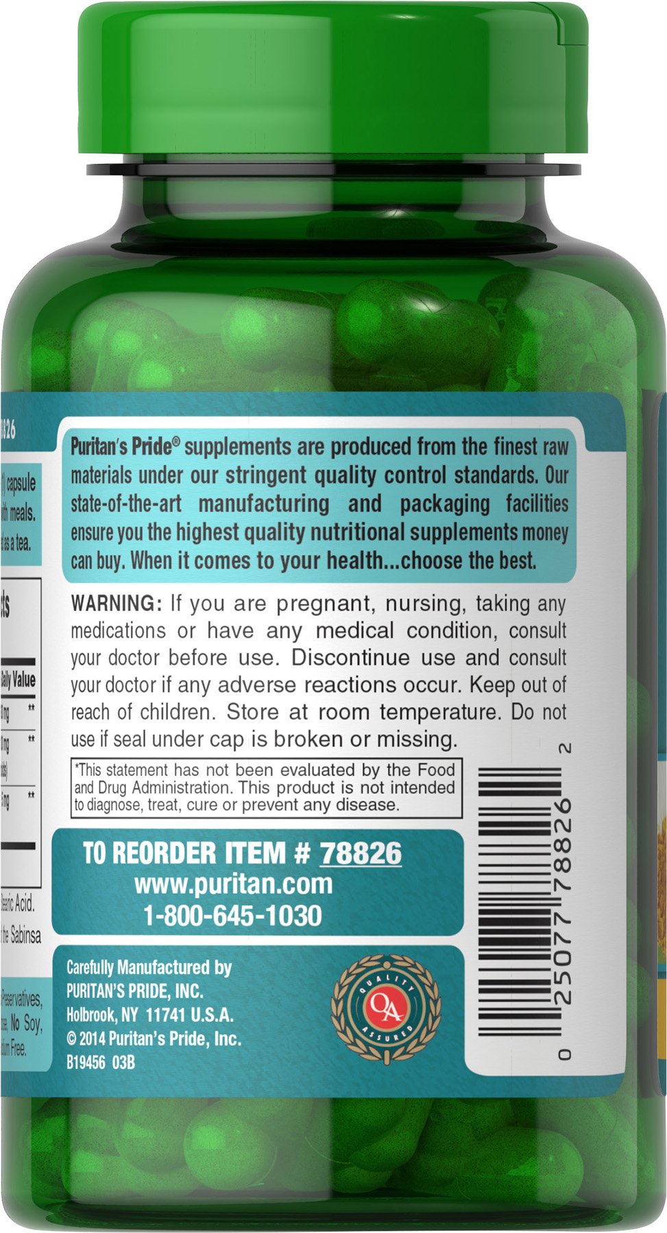 Puritan&#39;s Pride Turmeric Curcumin 1,000mg, Stan